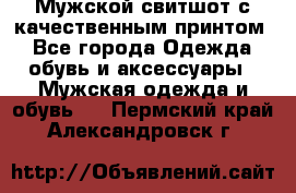 Мужской свитшот с качественным принтом - Все города Одежда, обувь и аксессуары » Мужская одежда и обувь   . Пермский край,Александровск г.